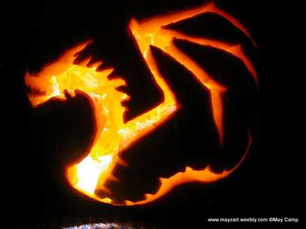 Pumpkin Carving of Dragon 3